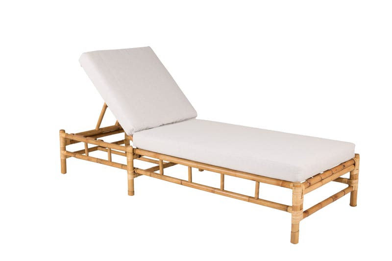 Cane Solsäng m Dyna - Brun/Ljusgrå - Utemöbler - Utestol & trädgårdsstol - Solsäng & Solvagnar