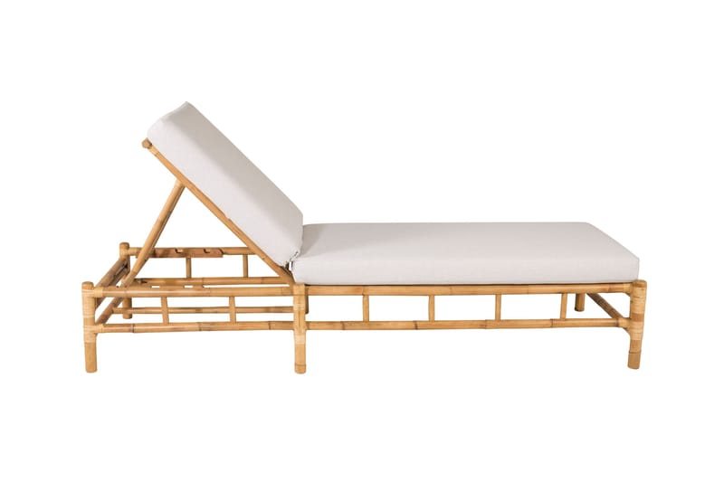 Cane Solsäng m Dyna - Brun/Ljusgrå - Utemöbler - Utestol & trädgårdsstol - Solsäng & Solvagnar