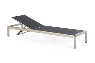 Fossato Solsäng 64|198 cm - Svart - Utemöbler - Utestol & trädgårdsstol - Solsäng & Solvagnar