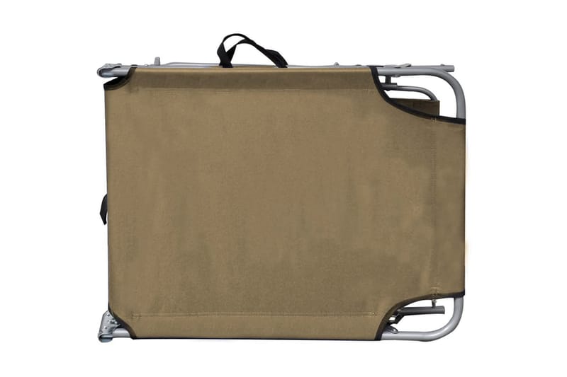 Hopfällbar solsäng med tak taupe aluminium - Brun - Utemöbler - Utestol & trädgårdsstol - Solsäng & Solvagnar
