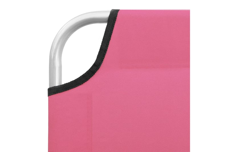 Hopfällbar solsäng stål och tyg rosa - Rosa - Utemöbler - Utestol & trädgårdsstol - Solsäng & Solvagnar