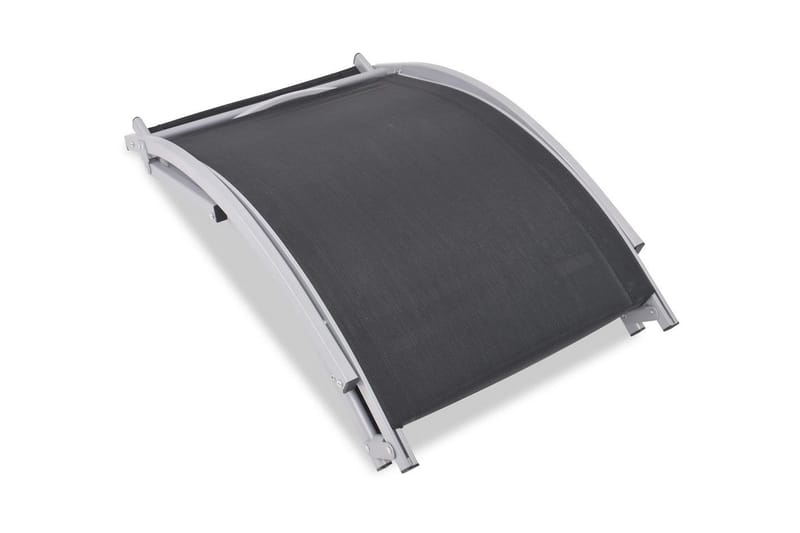 Hopfällbara solsängar 2 st aluminium och textilene - Svart - Utemöbler - Utestol & trädgårdsstol - Solsäng & Solvagnar