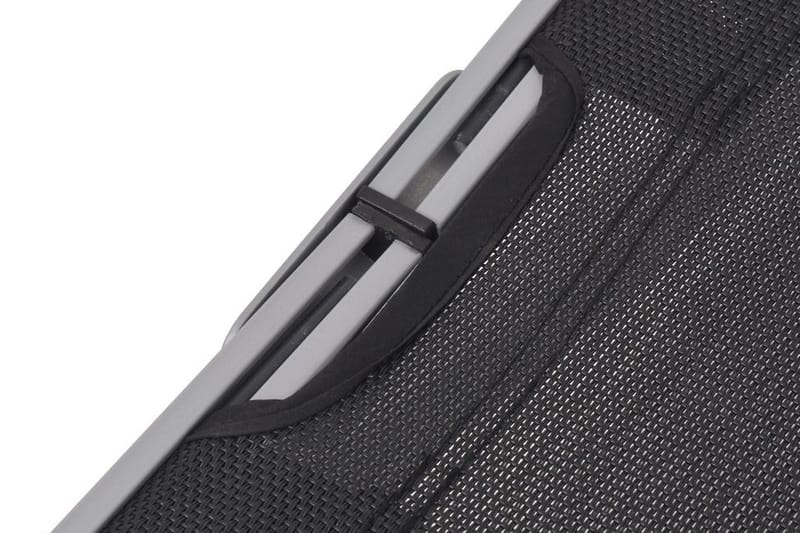 Hopfällbara solsängar 2 st aluminium och textilene - Svart - Utemöbler - Utestol & trädgårdsstol - Solsäng & Solvagnar