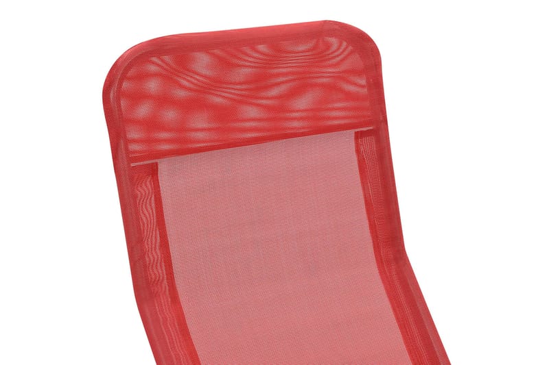 Hopfällbara solsängar 2 st textilene röd - Röd - Solsäng & Solvagnar