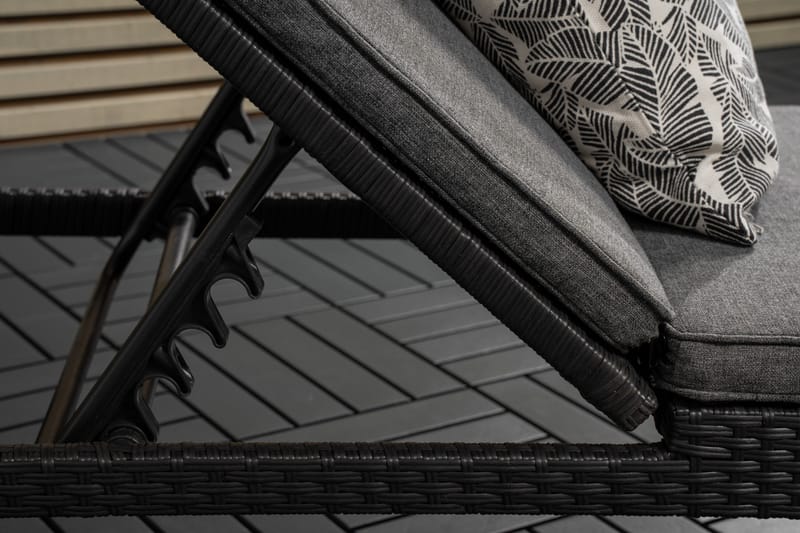 London Solsäng Svart - Venture Home - Utemöbler - Utestol & trädgårdsstol - Solsäng & Solvagnar