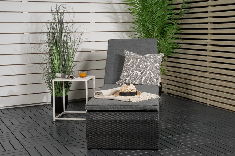 London Solsäng Svart - Venture Home - Utemöbler - Utestol & trädgårdsstol - Solsäng & Solvagnar