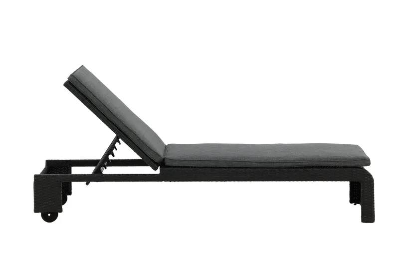London Solsäng Svart - Venture Home - Utemöbler - Utestol & trädgårdsstol - Solsäng & Solvagnar
