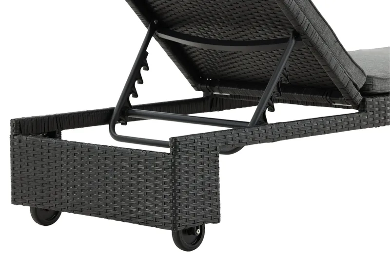 London Solsäng Svart - Venture Home - Utemöbler - Utestol & trädgårdsstol - Solsäng & Solvagnar