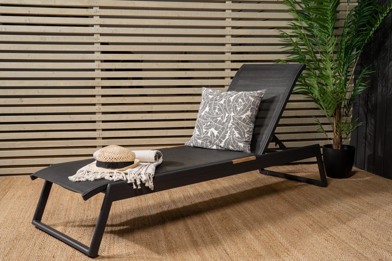 Mexico Solsäng Svart - Venture Home - Utemöbler - Utestol & trädgårdsstol - Solsäng & Solvagnar