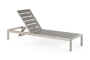 Nardo Solsäng 64|198 cm - Grå - Utemöbler - Utestol & trädgårdsstol - Solsäng & Solvagnar