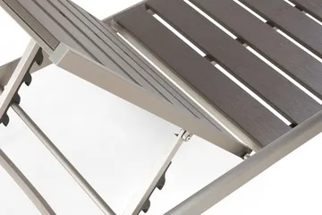 Nardo Solsäng 64|198 cm - Grå - Utemöbler - Utestol & trädgårdsstol - Solsäng & Solvagnar