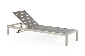 Nardo Solsäng 64|198 cm - Grå - Utemöbler - Utestol & trädgårdsstol - Solsäng & Solvagnar