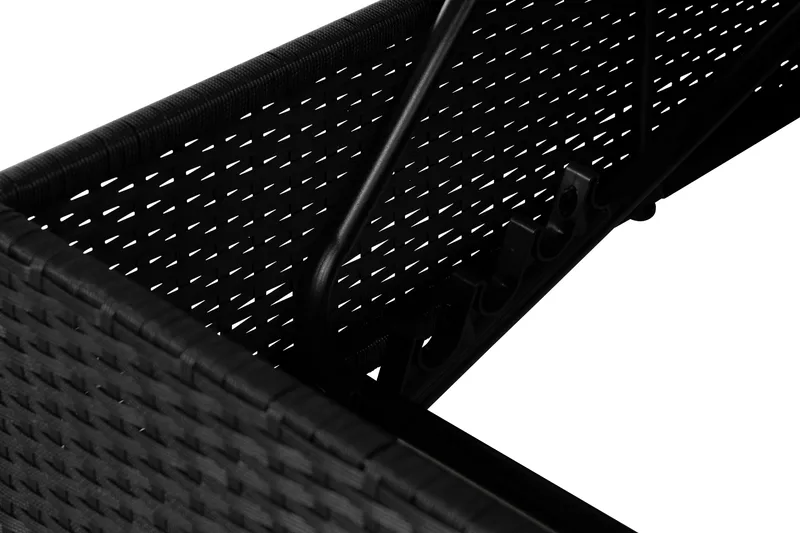 Ochovi Dubbel Solsäng Justerbar - Svart/Vit - Utemöbler - Utestol & trädgårdsstol - Solsäng & Solvagnar