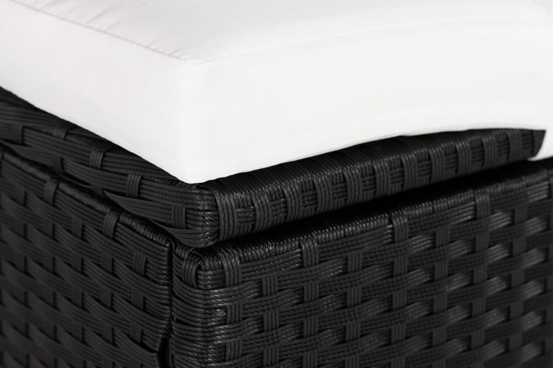 Ochovi Dubbel Solsäng Justerbar - Svart/Vit - Utemöbler - Utestol & trädgårdsstol - Solsäng & Solvagnar