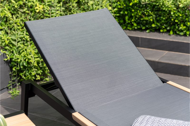 Panama Solsäng 176x72 cm Svart - Lifestyle Garden - Utemöbler - Utestol & trädgårdsstol - Solsäng & Solvagnar