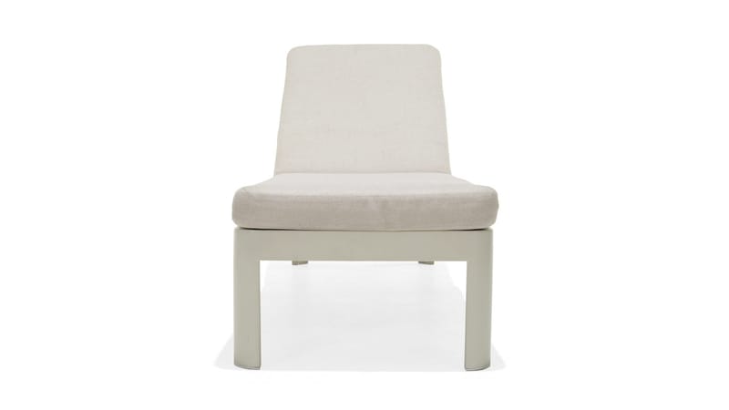 Portals Solsäng med Dyna 189 cm - Vit/Trä - Utemöbler - Utestol & trädgårdsstol - Solsäng & Solvagnar