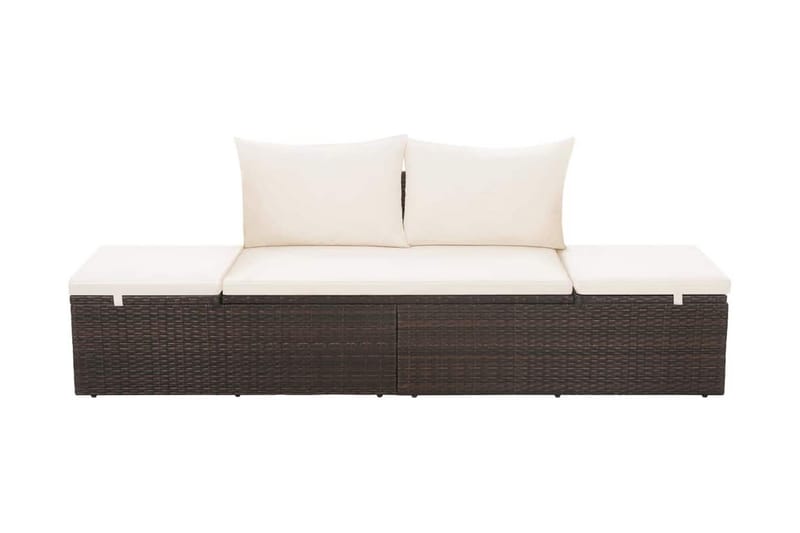Solsäng 195x60 cm konstrotting brun - Brun - Utemöbler - Utestol & trädgårdsstol - Solsäng & Solvagnar