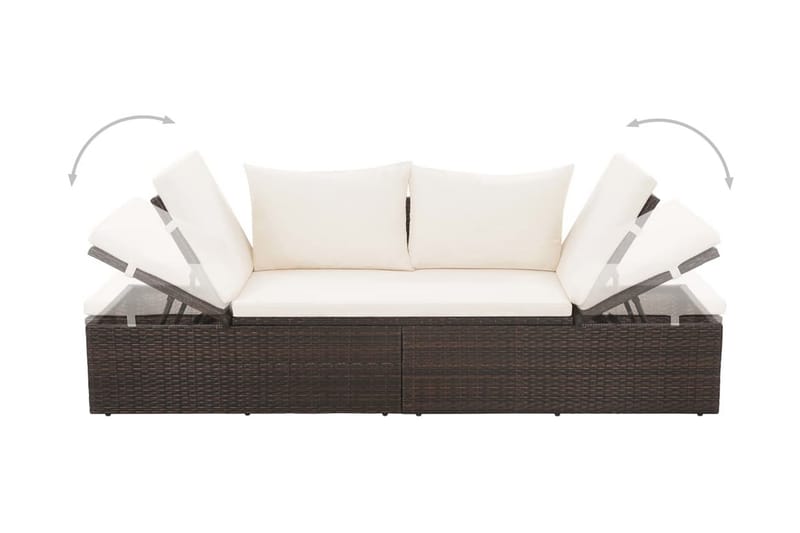 Solsäng 195x60 cm konstrotting brun - Brun - Utemöbler - Utestol & trädgårdsstol - Solsäng & Solvagnar