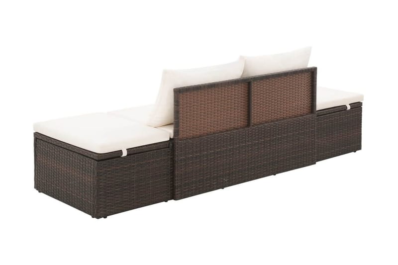 Solsäng 195x60 cm konstrotting brun - Brun - Utemöbler - Utestol & trädgårdsstol - Solsäng & Solvagnar