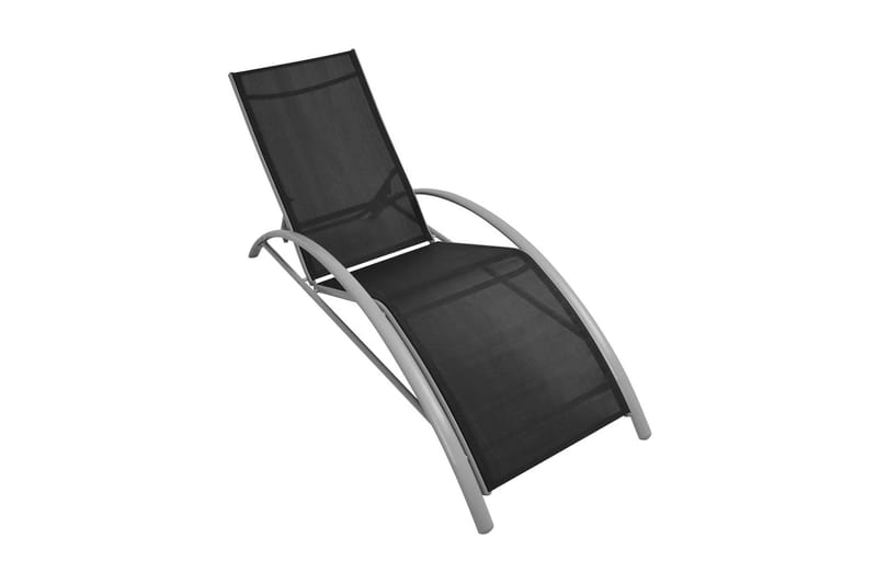 Solsäng aluminium svart - Svart - Utemöbler - Utestol & trädgårdsstol - Solsäng & Solvagnar