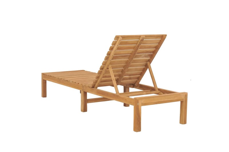Solsäng massiv teak - Brun - Utemöbler - Utestol & trädgårdsstol - Solsäng & Solvagnar