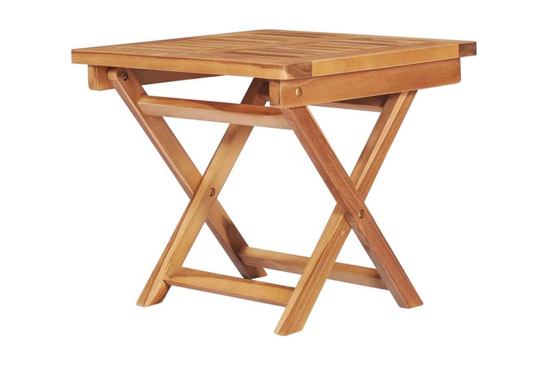 Solsäng med bord massiv teak - Brun - Utemöbler - Utestol & trädgårdsstol - Solsäng & Solvagnar