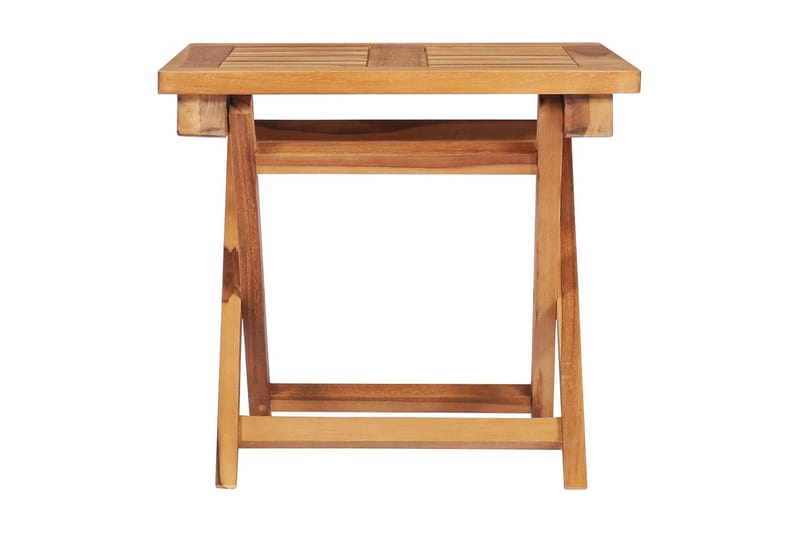 Solsäng med bord massiv teak - Brun - Utemöbler - Utestol & trädgårdsstol - Solsäng & Solvagnar