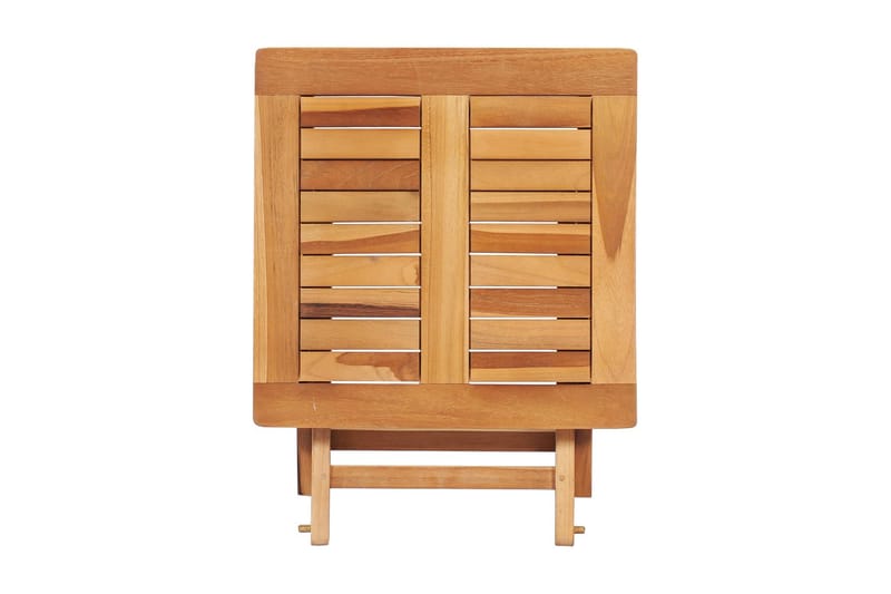 Solsäng med bord massiv teak - Brun - Utemöbler - Utestol & trädgårdsstol - Solsäng & Solvagnar