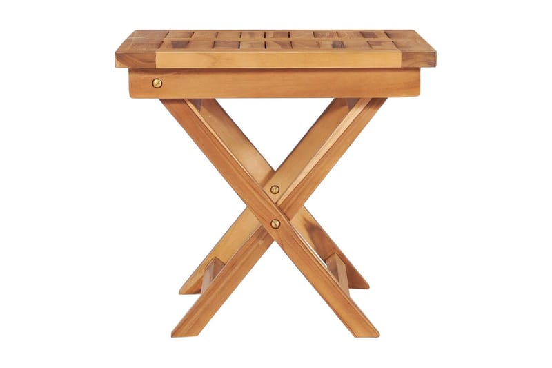 Solsäng med bord massiv teak - Brun - Utemöbler - Utestol & trädgårdsstol - Solsäng & Solvagnar
