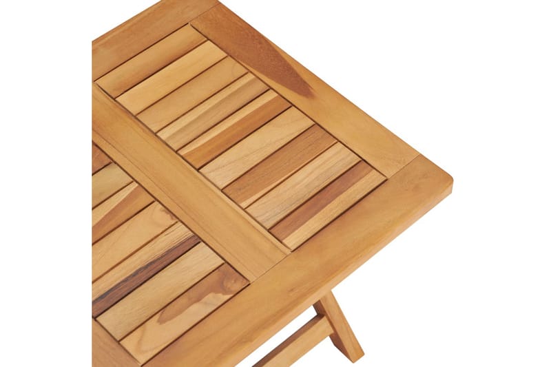 Solsäng med bord massiv teak - Brun - Utemöbler - Utestol & trädgårdsstol - Solsäng & Solvagnar