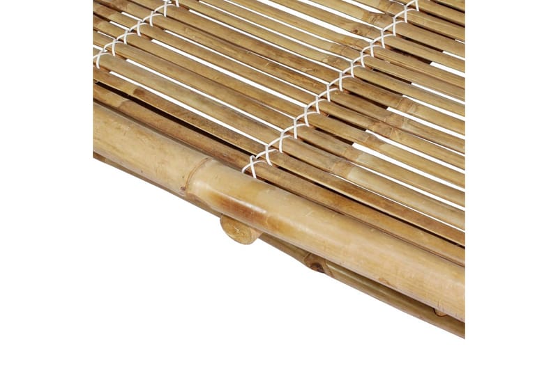 Solsäng med dynor 2 personer bambu - Vit - Solsäng & Solvagnar