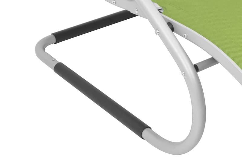 Solsäng med kudde aluminium och textilen grön - Grön - Utemöbler - Utestol & trädgårdsstol - Solsäng & Solvagnar