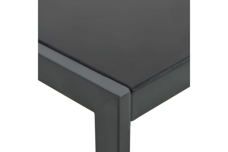 Solsängar 2 st med bord textilene och stål - Grå - Solsäng & Solvagnar