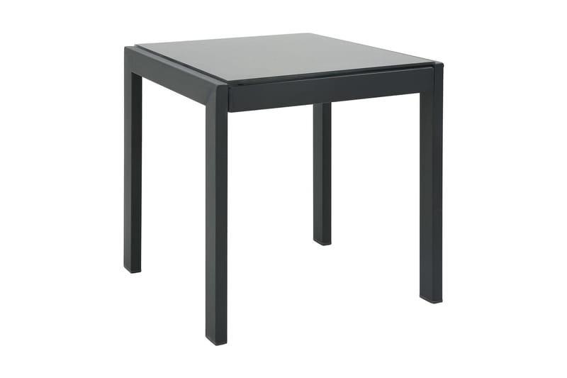 Solsängar 2 st med bord textilene och stål - Grå - Utemöbler - Utestol & trädgårdsstol - Solsäng & Solvagnar