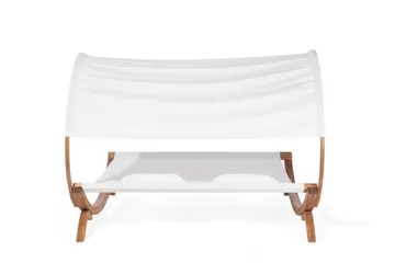 Teramo Solsäng 205|225 cm - Vit - Utemöbler - Utestol & trädgårdsstol - Solsäng & Solvagnar