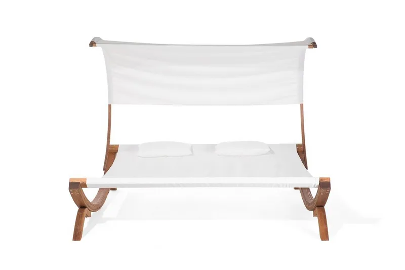 Teramo Solsäng 205|225 cm - Vit - Utemöbler - Utestol & trädgårdsstol - Solsäng & Solvagnar