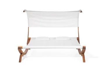 Teramo Solsäng 205|225 cm - Vit - Utemöbler - Utestol & trädgårdsstol - Solsäng & Solvagnar