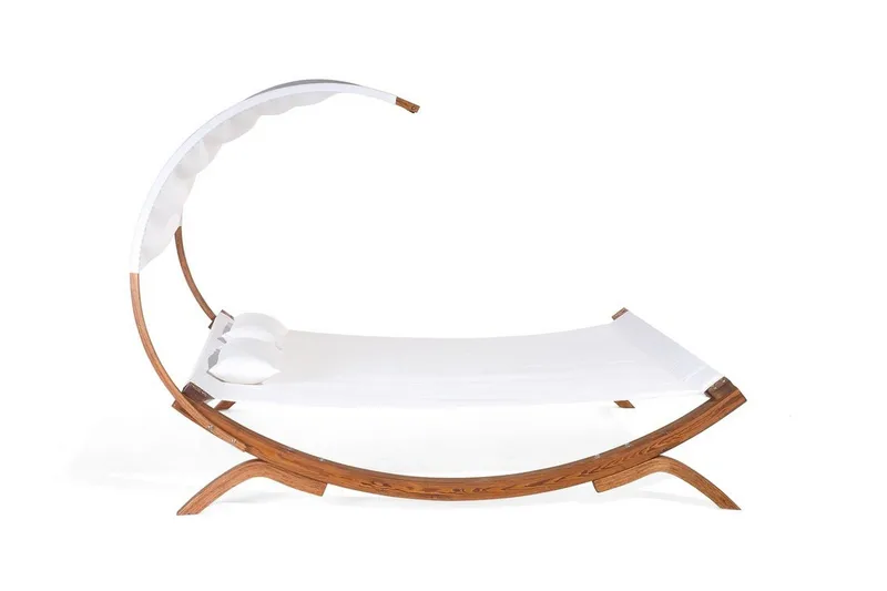 Teramo Solsäng 205|225 cm - Vit - Utemöbler - Utestol & trädgårdsstol - Solsäng & Solvagnar