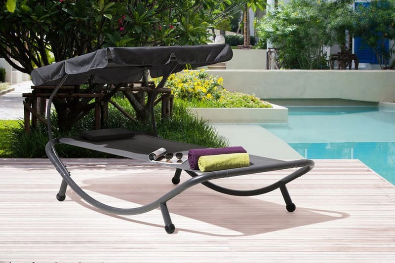 Terno Solsäng 110x200 cm - Grå - Utemöbler - Utestol & trädgårdsstol - Solsäng & Solvagnar