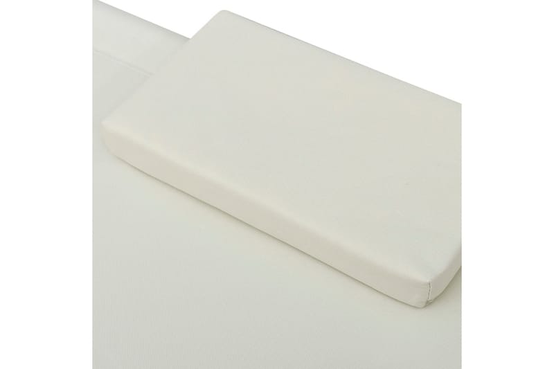 Trädgårdssäng gräddvit 200x90 cm stål - Vit - Utemöbler - Utestol & trädgårdsstol - Solsäng & Solvagnar