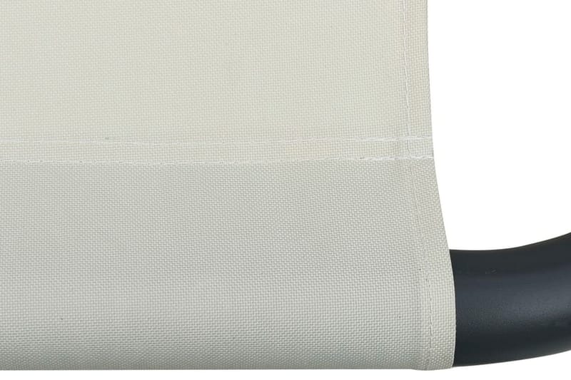Trädgårdssäng gräddvit 200x90 cm stål - Vit - Utemöbler - Utestol & trädgårdsstol - Solsäng & Solvagnar