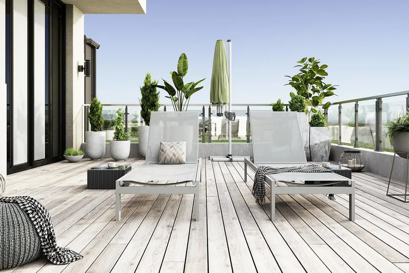 Tunis Solsäng - Vit - Utemöbler - Utestol & trädgårdsstol - Solsäng & Solvagnar