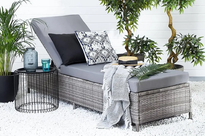 Turin Ii Solsäng 65|201 cm - Grå - Utemöbler - Utestol & trädgårdsstol - Solsäng & Solvagnar