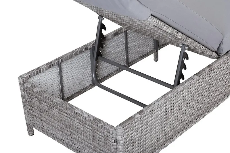Turin Ii Solsäng 65|201 cm - Grå - Utemöbler - Utestol & trädgårdsstol - Solsäng & Solvagnar