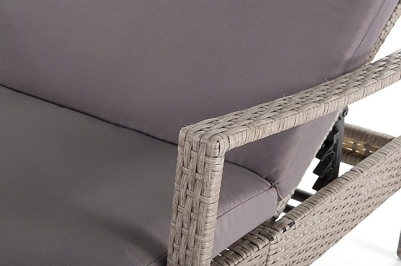 Vasto Solsäng 60,5|192 cm - Grå/brun - Utemöbler - Utestol & trädgårdsstol - Solsäng & Solvagnar