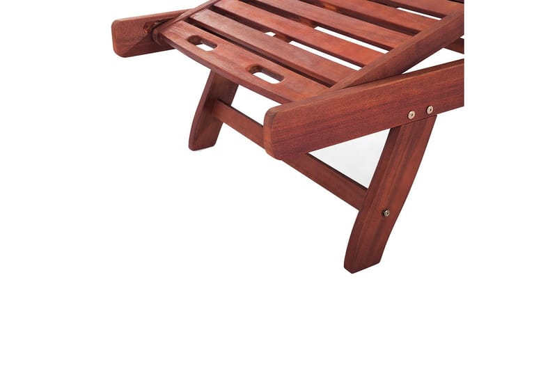 Solsäng Toscana - Mörk trä, blå, beige - Utemöbler - Utestol & trädgårdsstol - Solsäng & Solvagnar