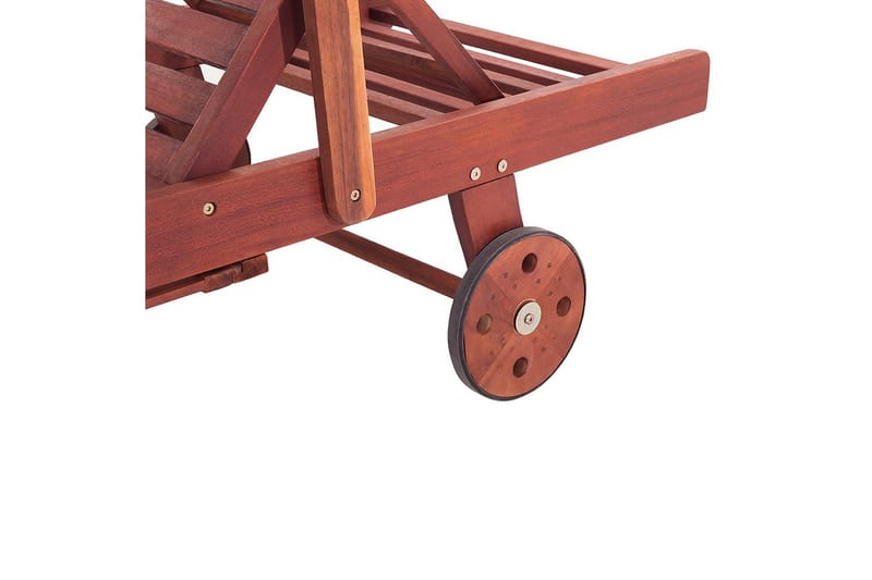 Solsäng Toscana - Mörk trä, blå, beige - Utemöbler - Utestol & trädgårdsstol - Solsäng & Solvagnar