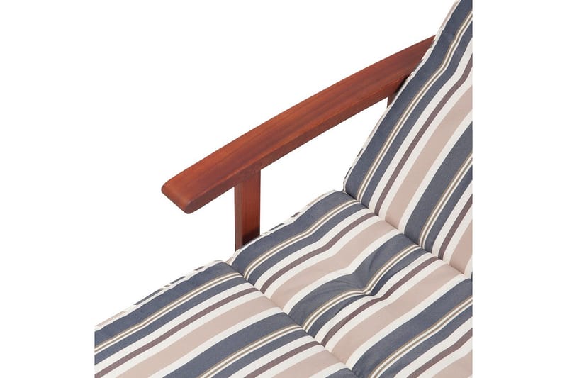 Solsäng Toscana - Mörk trä, blå, beige - Utemöbler - Utestol & trädgårdsstol - Solsäng & Solvagnar