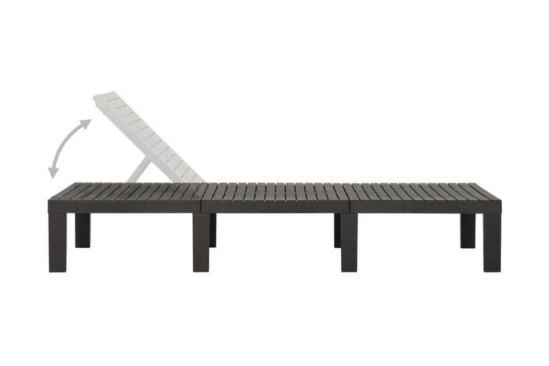 Solsäng plast anatracit - Grå - Utemöbler - Utestol & trädgårdsstol - Solsäng & Solvagnar