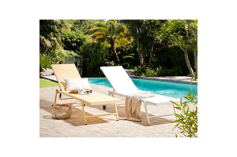 Solsäng Portofino - Gul - Utemöbler - Utestol & trädgårdsstol - Solsäng & Solvagnar